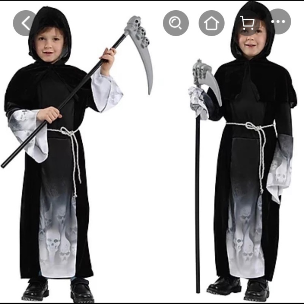 Kids Duppy Skeleton Boy Costume(10-12yrs) Black